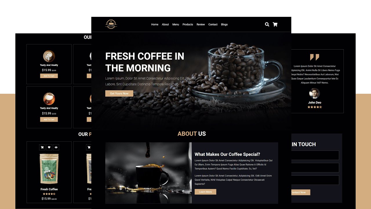 Coffee Shop Website